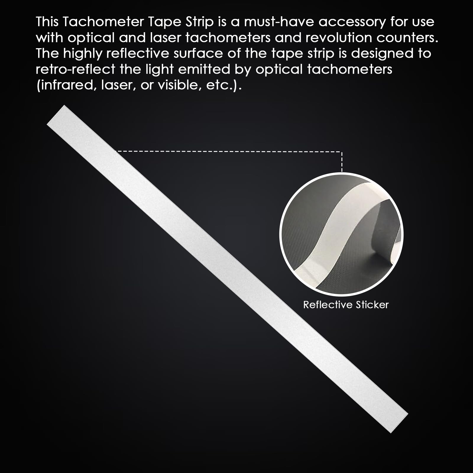 Tachometer Tape - Reflective Targets for Speed Measurement -4