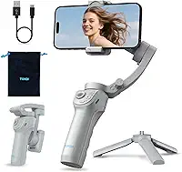Estabilizador para Celular de Três Eixos, Controle Remoto Desmontável, Estabilizador Inteligente Portátil Plegável para Android e iPhone, Ideal para YouTube, TikTok (M01)