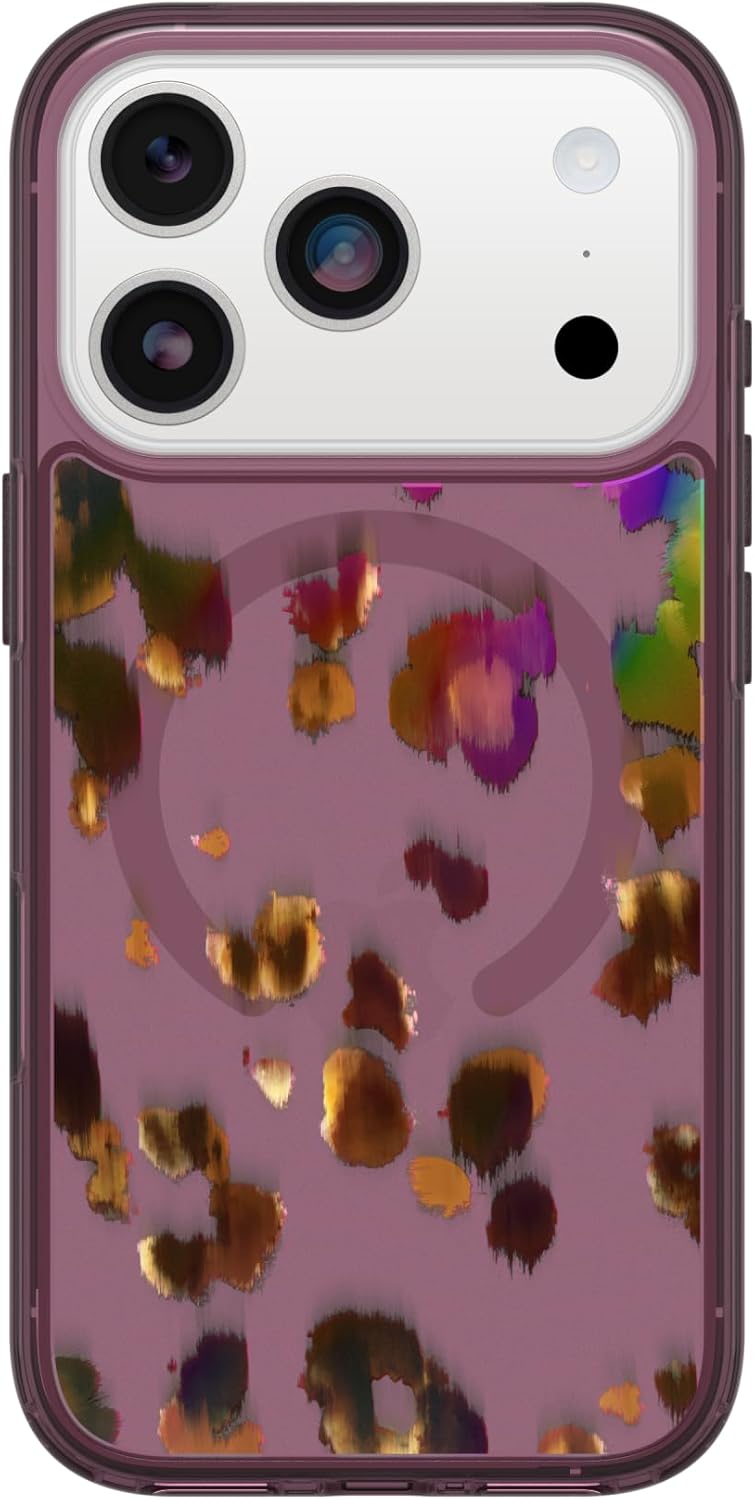 OtterBox iPhone 17 Pro Symmetry Series Clear Case - Leopard Shift - Pink iPhone 17 Pro Leopard Shift Pink