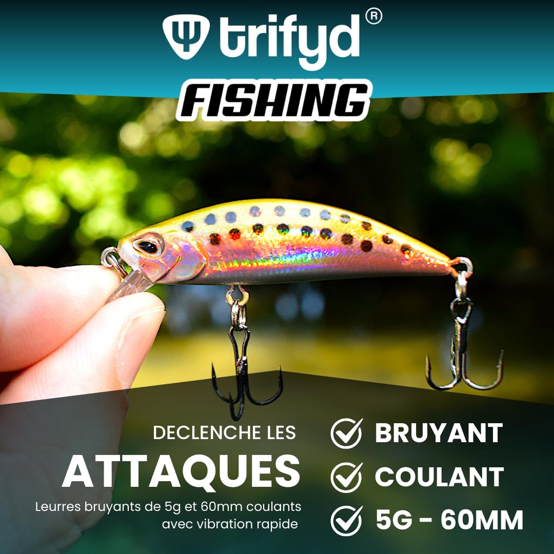 Señuelos de pesca 6 cm Lote de 5