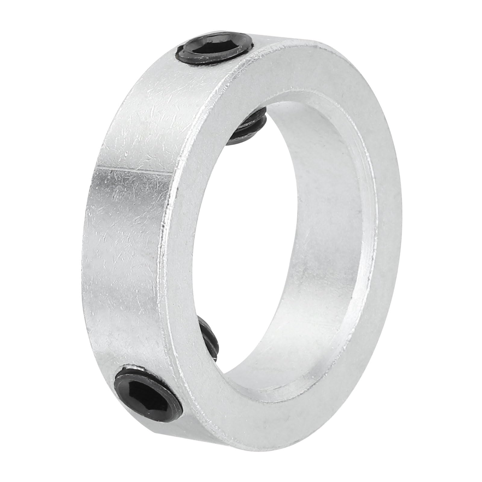 QUARKZMAN 1 Stk Tiefenanschlagringe 35mm ID Tiefenanschlag für Bohrer Verzinkter Kohlenstoffstahl Klemmring mit Gewindestift Silber