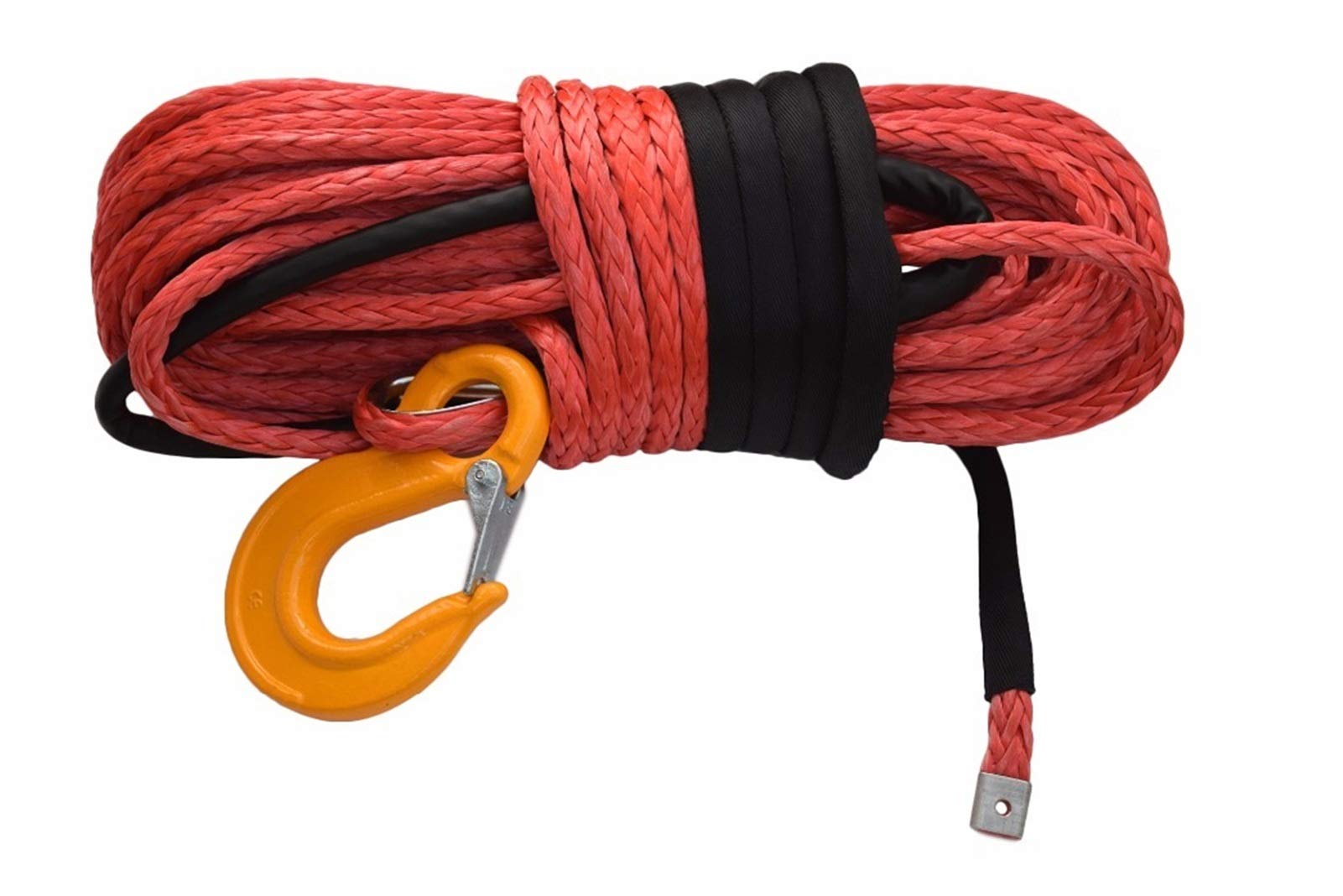 Winch Rope, Red 14mm*45m Synthetic Rope,ATV Winch Cable,UHMWPE for Electric Winches
