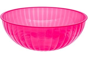 Party Essentials 192-Ounce Hard Plastic Serving Bowl in Neon Pink