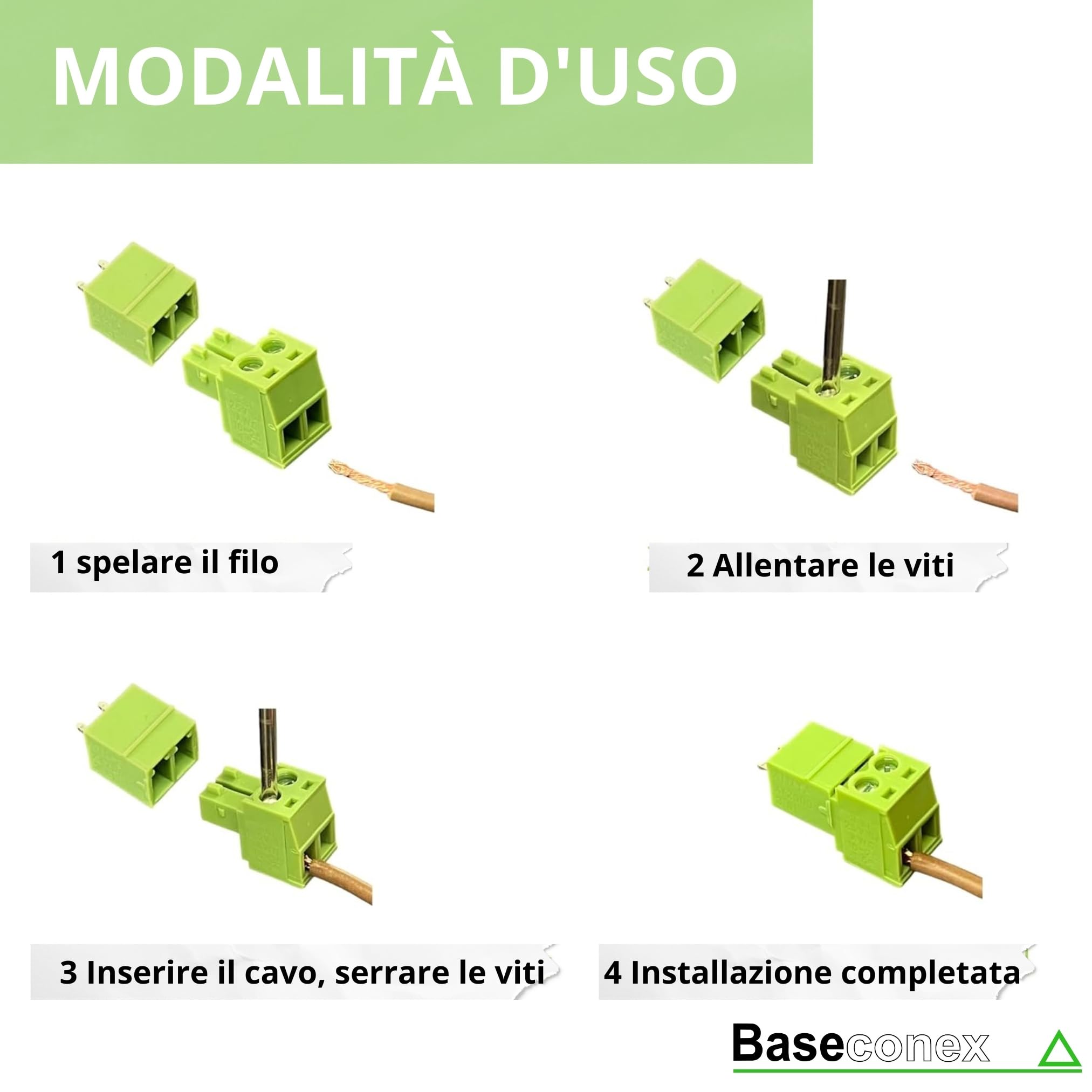 40 Connettori Morsettiera PCB A Vite - 2,3,4 Pini Passo 3.81mm Per Elettronica