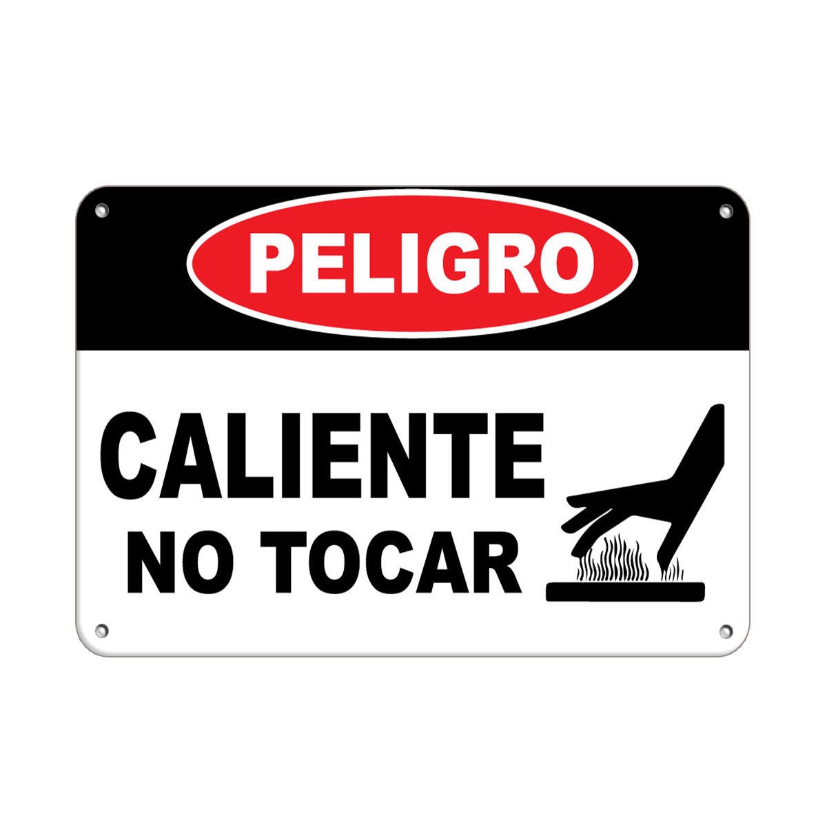 Peligro Caliente No Tocar Hazard Sign Hazard Labels Label Vinyl Decal Sticker Kit OSHA Safety Label Compliance Signs 8"