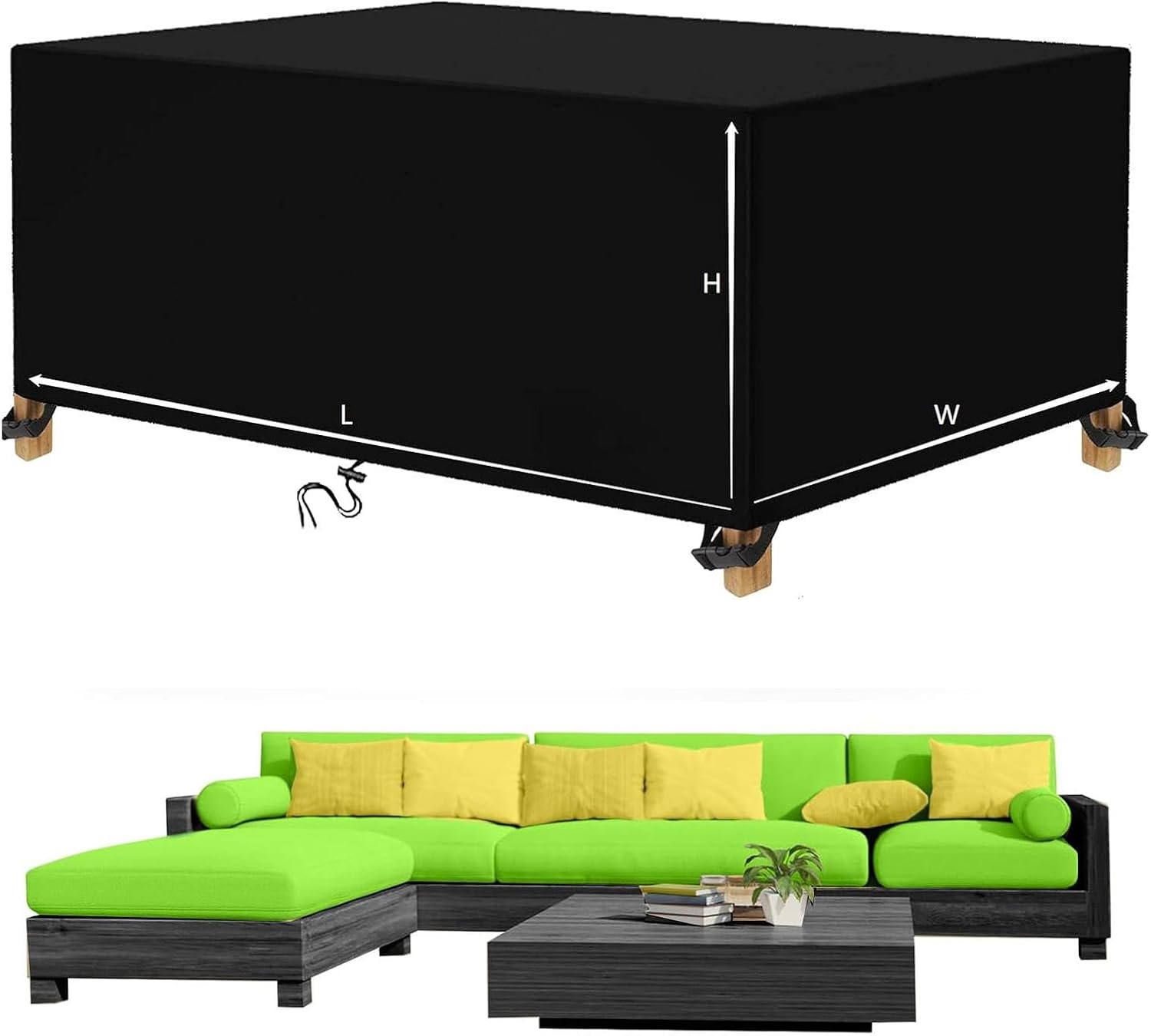 79L x 39W x 30H inches Patio Furniture Cover, Patio