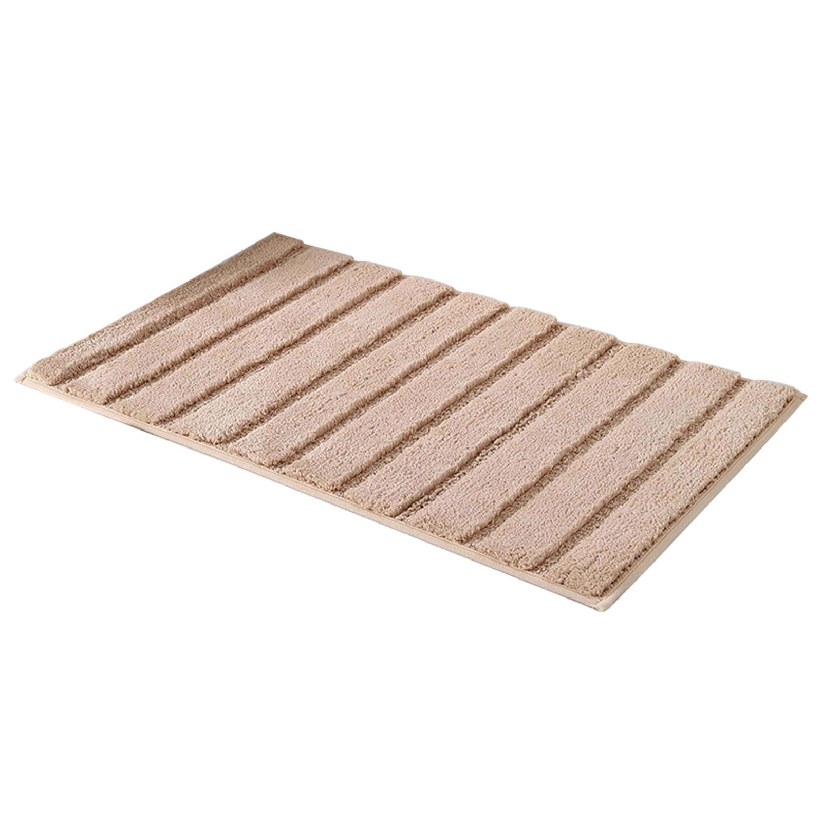 Quickly Dry Striped Bath Mat for Home Use, NonSlip Grip, Shower Floor Mat Washable Bathroom Carpet for Families Floor