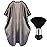 FEBSNOW Professional Hair Cutting Cape with Neck Duster Brush, Salon Barber Cape, Hair Cutting Accessories (Gray)