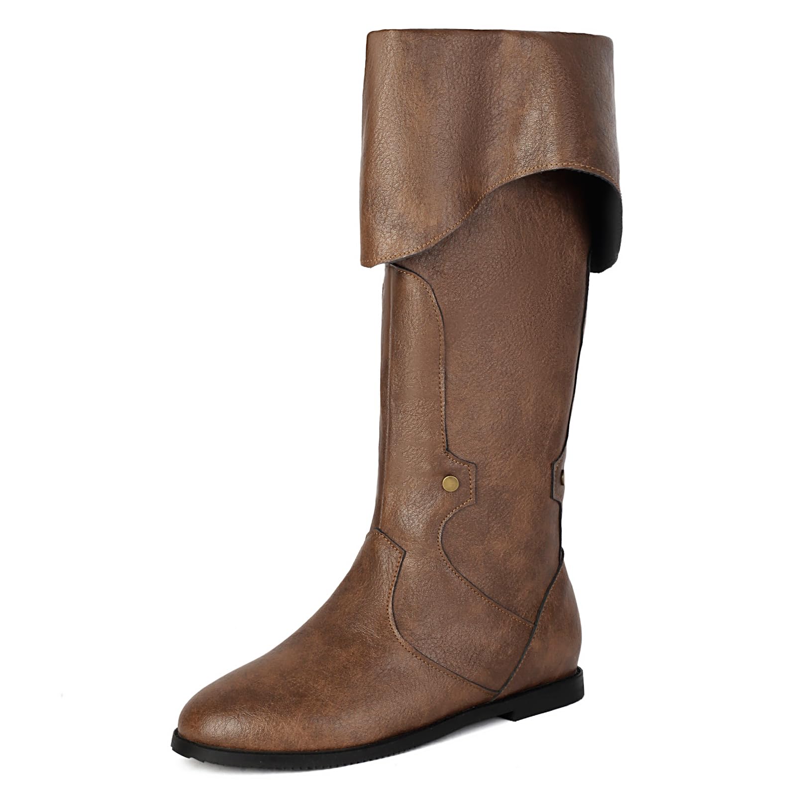 Womens Western Ankle Boots Low Heel PU Leather Side Zipper for Casual Outings Cowgirl Style