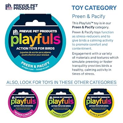 Prevue Pet Products Preen & Pacify Calypso Creations Straw Stacker Bird Toy 62634