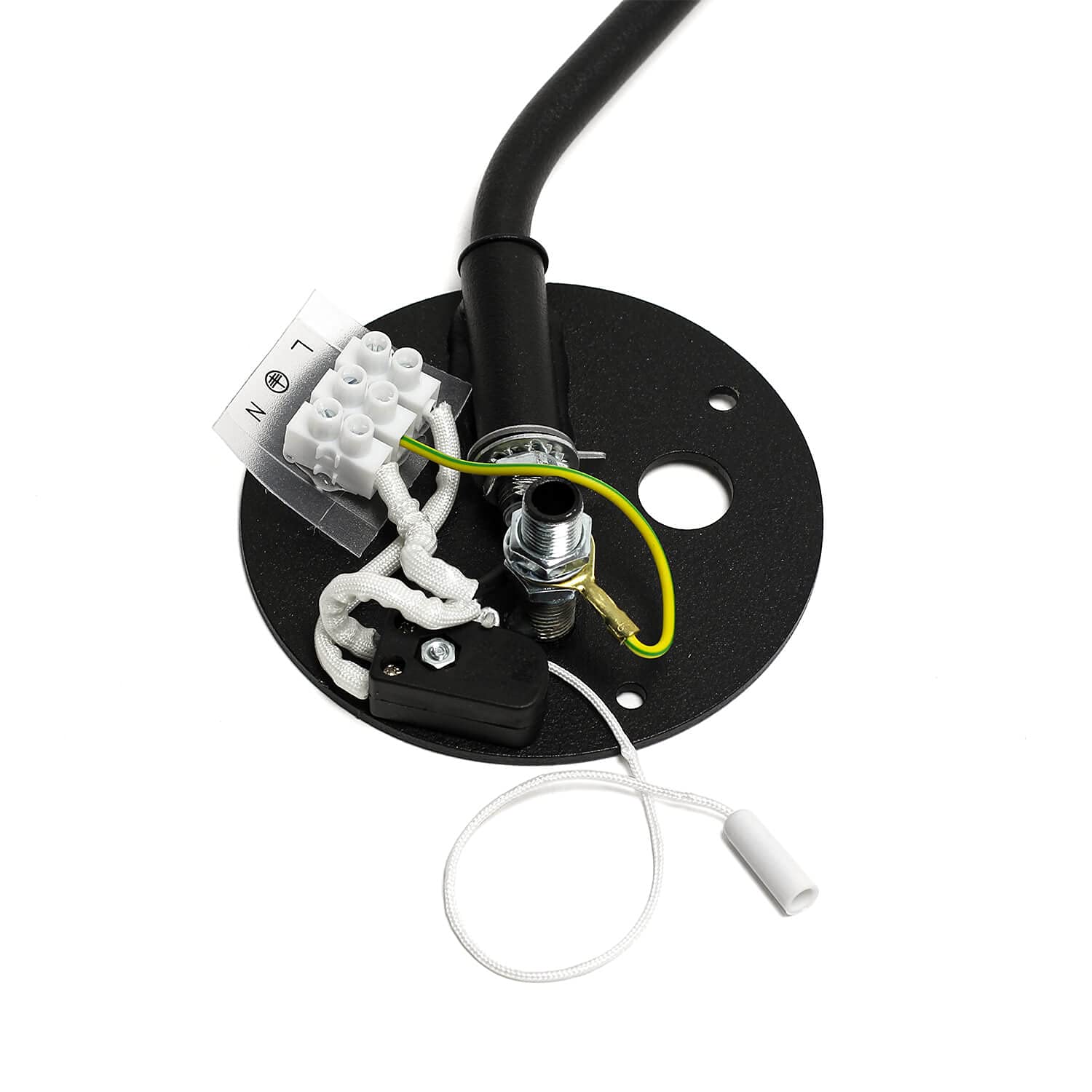 Licht-Erlebnisse Wandleuchte Metall Schwarz Wohnzimmer Flur Schlafzimmer H:45 GU10 max. 35 Watt Schalter Zylinder Modern flexible Wandlampe Innen EYE