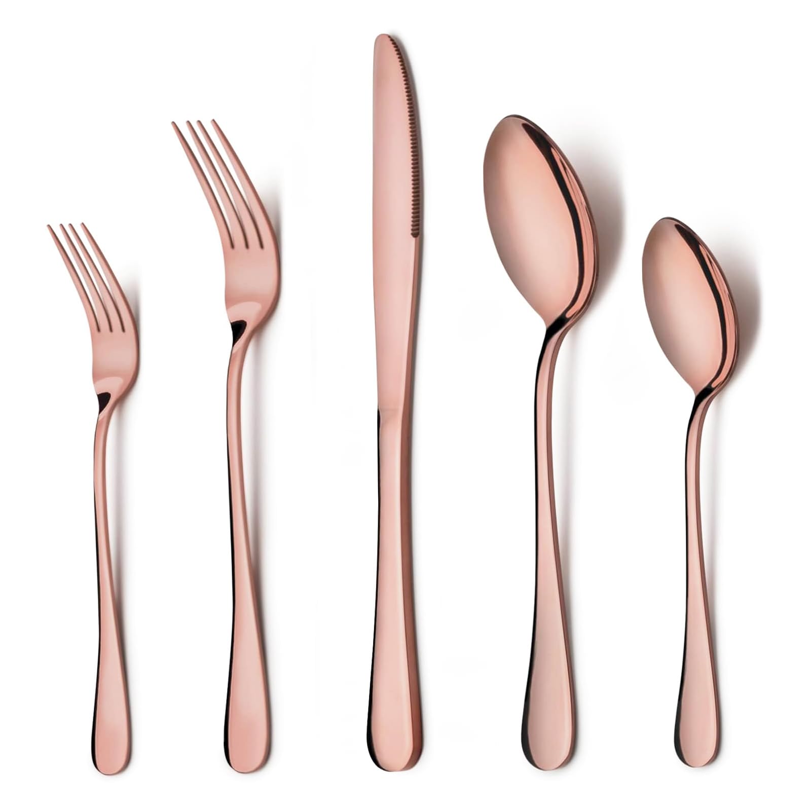 LIANYU Matte Gold Silverware Set for 8, 40 Piece Stainless Steel Flatware — Amazon image 8