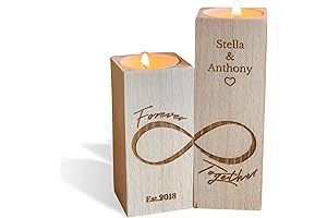 Personalized Valentine's Candle Holder: Heartfelt Infinity of Love