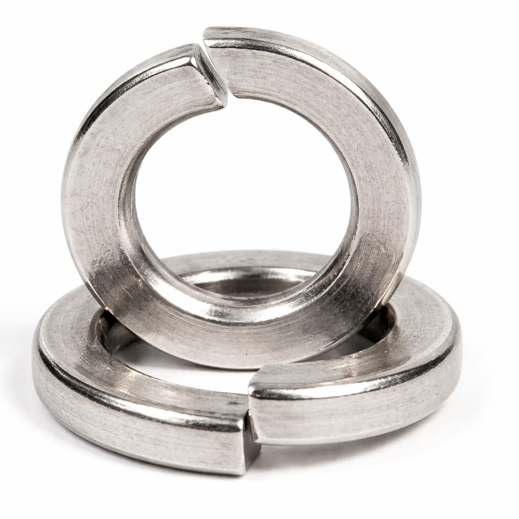 M12 (12mm) (Pack of 100) A4 Marine Grade Stainless Steel Rectangular Spring Lock Washers DIN127B Anti-Vibration Split Washers - A02D/1