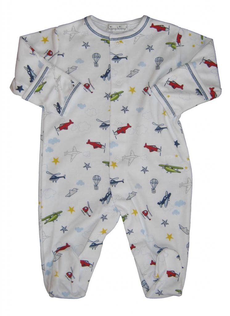 Baby Aviators Print Footie