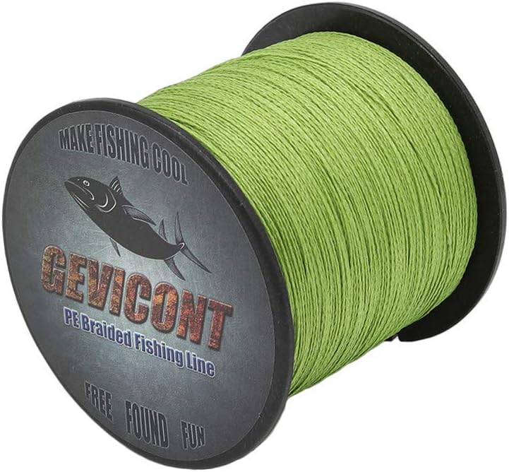 GEVICONT Superbraid Fishing Lines Zero Memory Fishing Equipment Weaves PE 8-Strand 109yds/100m 328yds/300m 547yds/500m 1094yds/1000m 10lbs-300lbs Multiple Colors Available for Shark Fishing