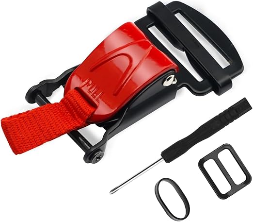 Helmet Quick Release Buckle Replacement Kit, All Stainless Steel Ratcheted Helmets for Chin Strap Up to 1", Motorcycle Helmets Accessories, Compatible with Half, 3/4, Full Face Helmet