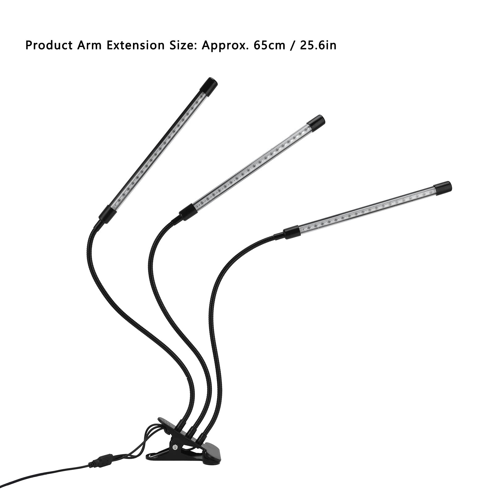 Lampada per Piante Clip-On, Luce LED per Piante con Timer, Lampada Crescita Piante 360° Regolabile, Grow Light Indoor per Serre e