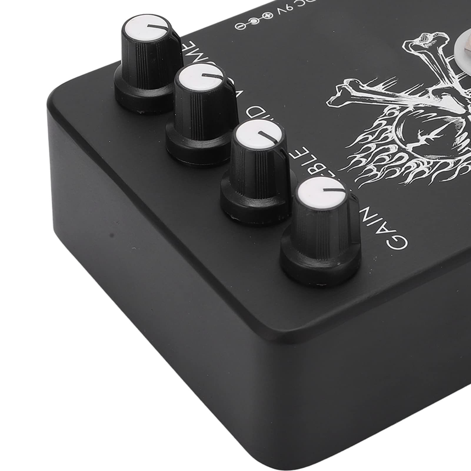Pedale Effetti in Metallo per Chitarra Elettrica con Distorsione Ad Alto Guadagno Flash LED 11mA per Musicisti Rock Metal