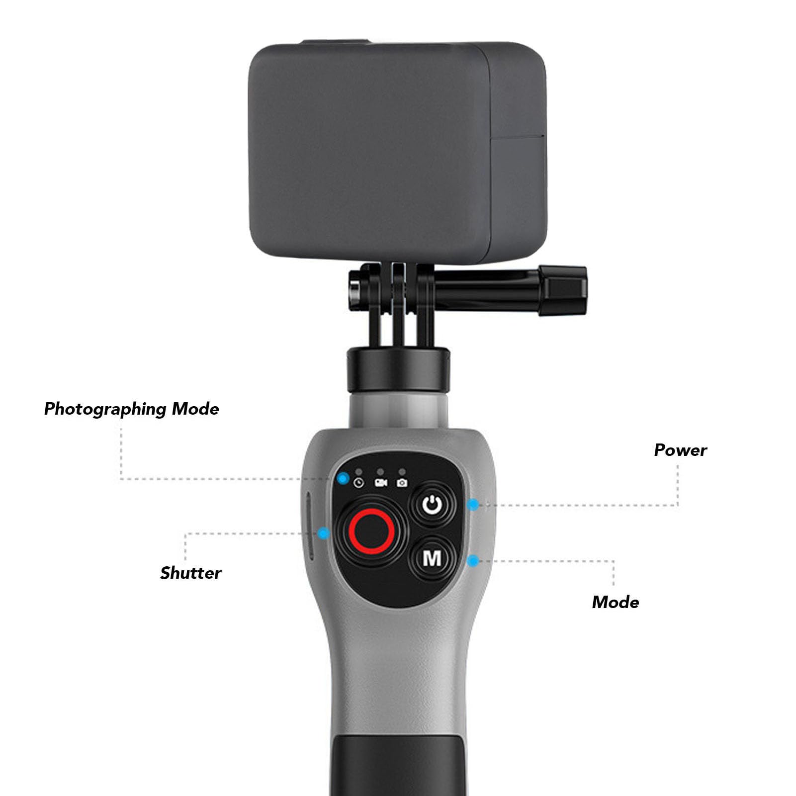 Elprico Palo Extensible Impermeable Poste de 33 Pulgadas de Bluetooth