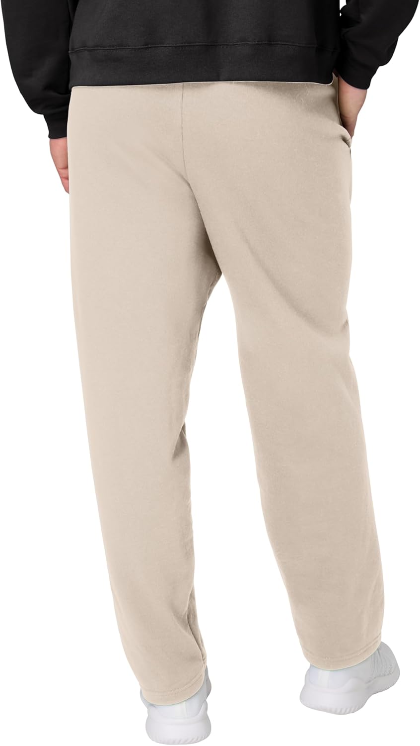 Hanes Men's EcoSmart Sweatpants, Athletic Lounge Pants with Pockets, Open Hem Bottom, Fleece Pants - Image 2