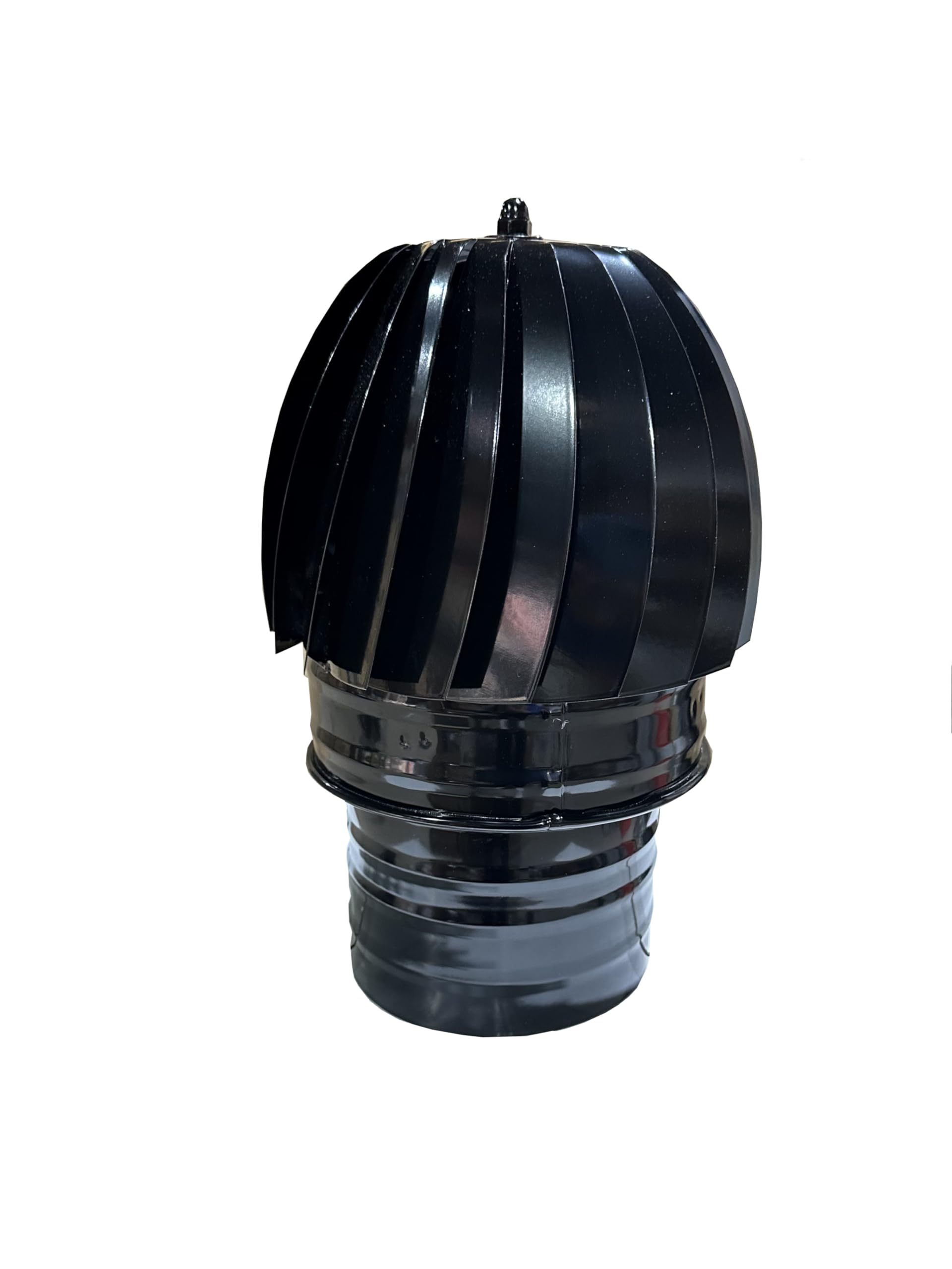 Sombrero Chimenea Extractor de Humo Giratorio de Viento Vitrificado, capuchón chimenea giratorio Negro para salida de humo (100)