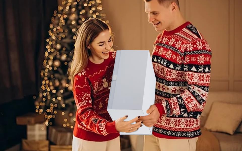 Image of Rsgift 3 Packs Gift Box 18x15x6.1 Inches,White Gift Boxes with Lids,Collapsible Groomsmen Proposal Box with Magnetic,Extra Large Gift Boxes for Presents,Wedding,Christmas,Birthday