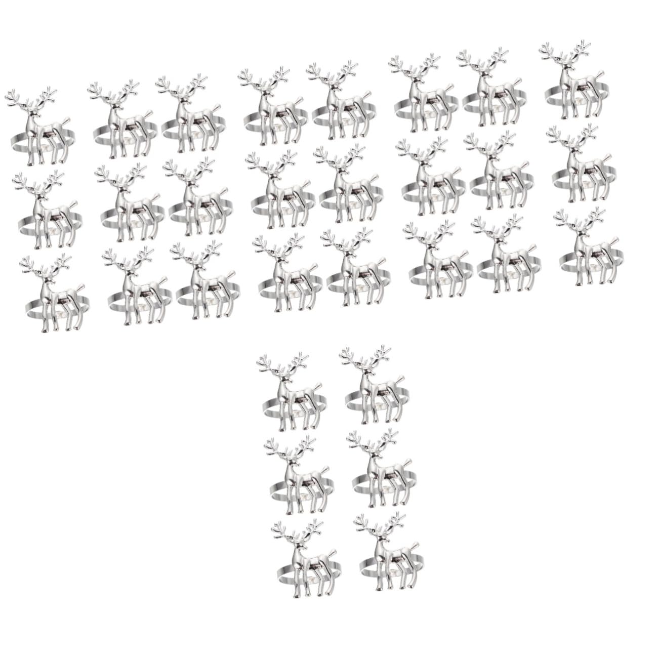 Alipis 30stücke Teiliges Elchförmige Serviettenringe Legierung Dekorative Weihnachtsserviettenhalter Für Festtafel Für Partys Hochzeiten Und Feiertage