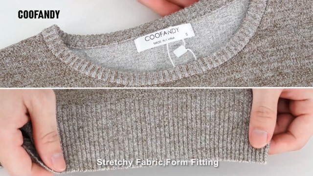 Maglione Girocollo Uomo COOFANDY - In Poliestere, Lavorato A Maglia, Slim Fit, Per Casual E Elegante