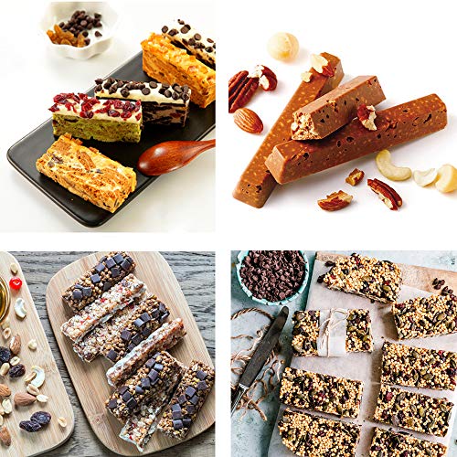 2 Pcs Granola Bar Pan Silicone Mold 8 Cavity Large Rectangle Nutrition/Cereal Bar Molds Energy Bar for Caramel Bread Loaf Muffin Brownie Cornbread Cheesecake Pudding Soap Butter Mould - Thumbnail 6