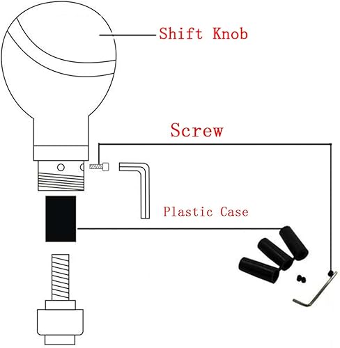 Miniatura 4 de Pomo de palanca de cambios de calavera, lengüeta roja con ojos grandes, estilo calavera, manual y automático, pomos de palanca de cambios color