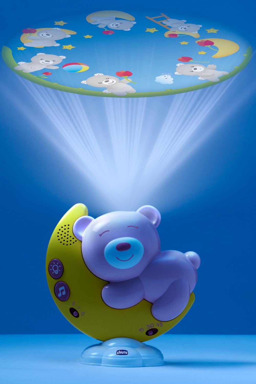 Chicco Carillon Proiettore Next2Moon, Giostrina Proiettore Culla e Tavolo, Proiezione Narrativa Colorata, Melodie e Suoni Rilassanti, Pendenti in Tessuto, Sistema di Aggancio Modulare, Rosa, 0 Mesi+