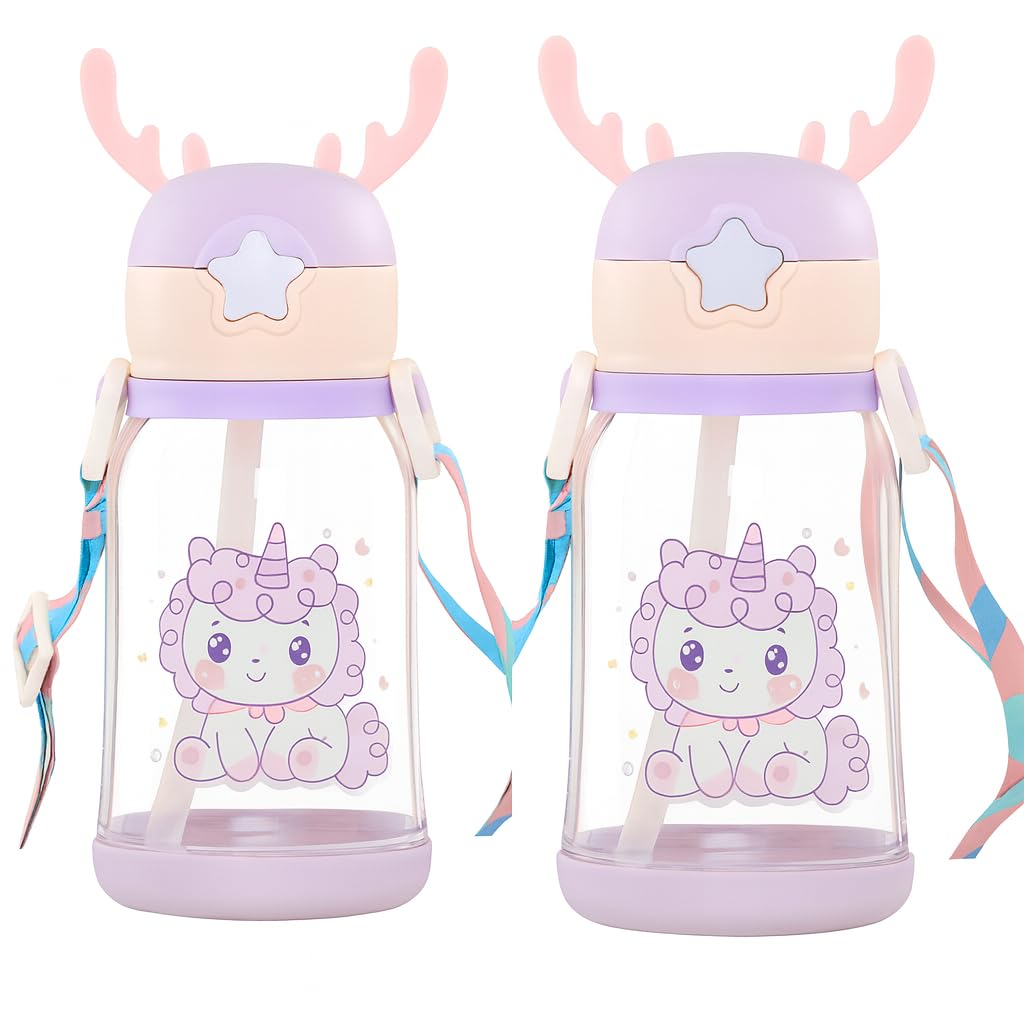 Kids Reusable Water Bottles - BPA Free Pack of 2 -12