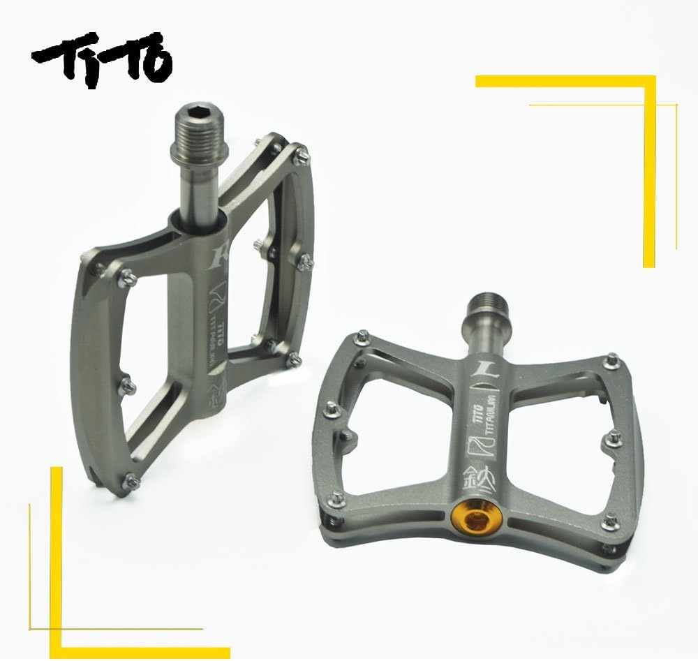 TITO Bicycle Pedal with Aluminium Alloy Bicycle Foot Pedals and Titanium Axles for MTB and Road Bike (Black color) - Image 5