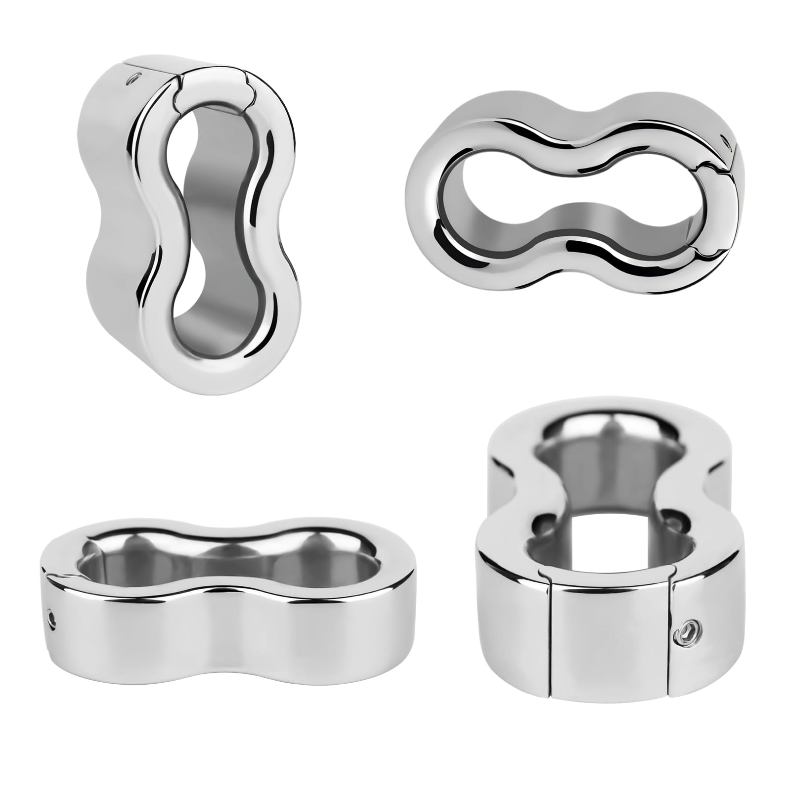Cockring Inoxydable Anneau Pénien Homme Vis Fixation Ball Stretcher (XL)