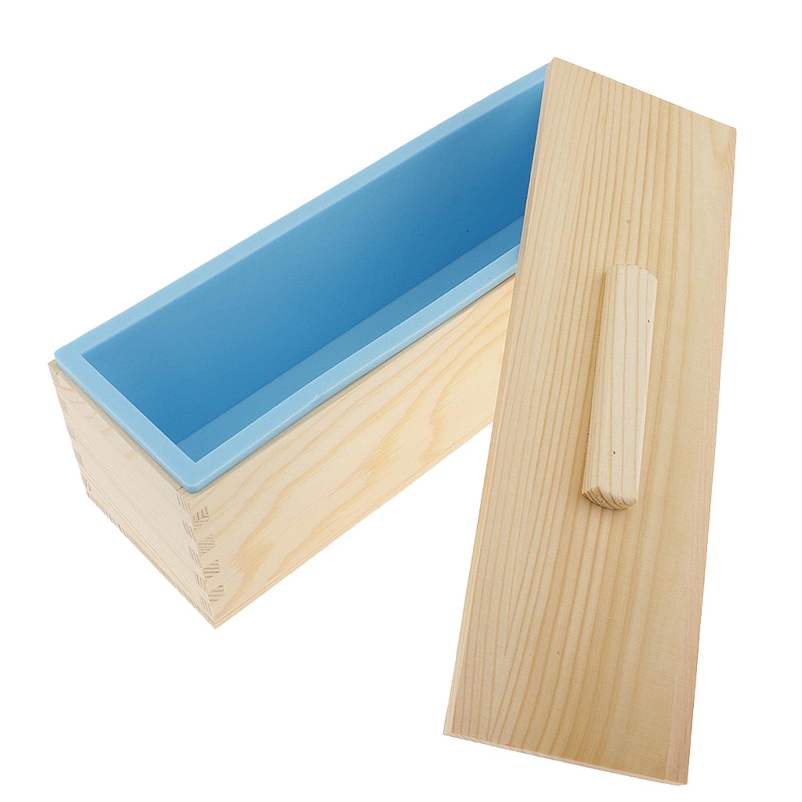 F Fityle Moules à DIY en Silicone Rectangulaires Porte- pour, Bleu, 1200mL