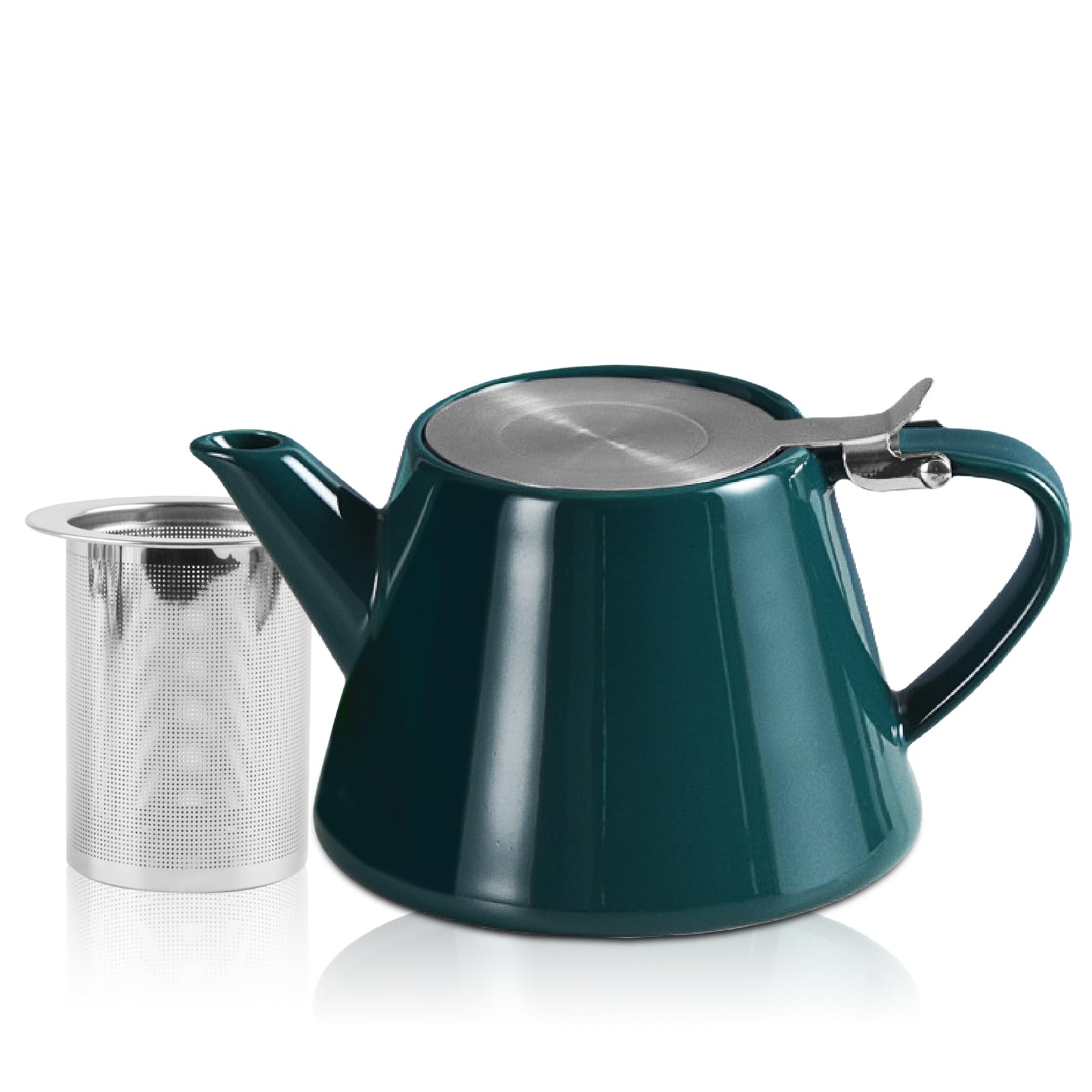 Keramik Teekanne 500ml Mit Sieb - Edelstahl Teeei Für Perfekten Teegenuss