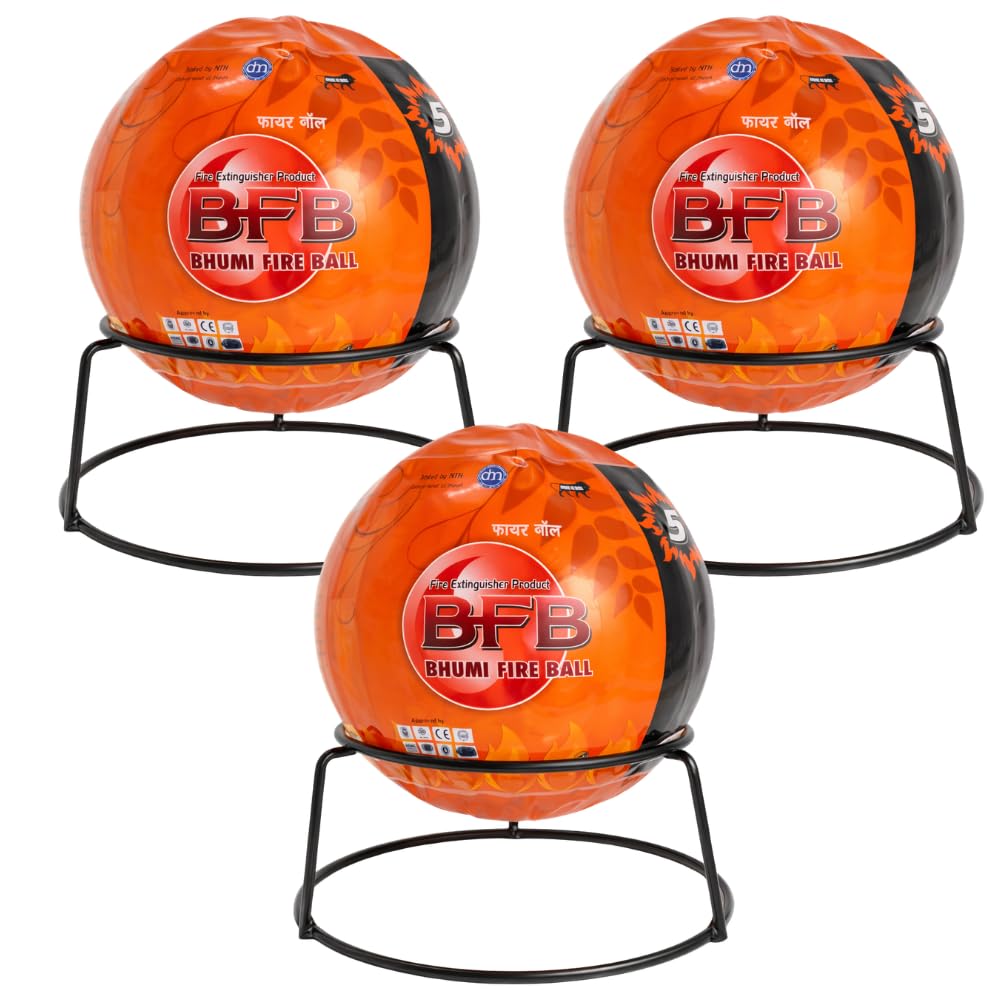 BFB Fire Extinguisher with Stand Activation Reaction 3-5 sec Compact for Home, Office & Industries, Approved by Govt of India (3)