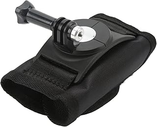 Backpack Shoulder Strap Mount 360 Degree Rotatable Hook and Loop Action Camera Mount for Belt Bag Mount Adjustable Camera Shoulder Mount Action Camera Mount Rotatable Strap Mount A