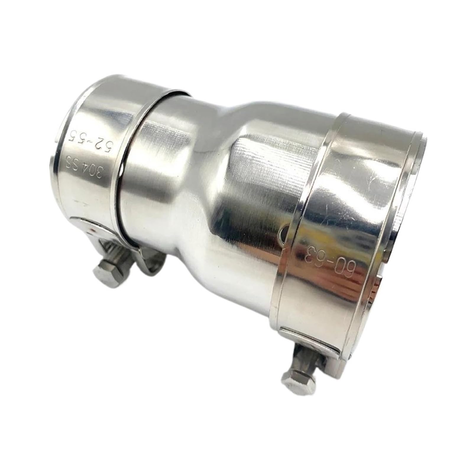 Cola de Escape Adaptador Reductor Tubo Escape Acero Inoxidable Accesorios Universales Coche Silenciador Soldado Cola Tubo Escape(54-63)