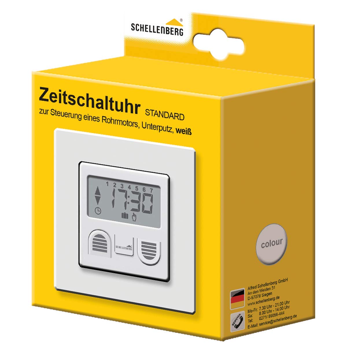 Schellenberg 25571 Zeitschaltuhr Standard Rollladensteuerung Rohrmotoren