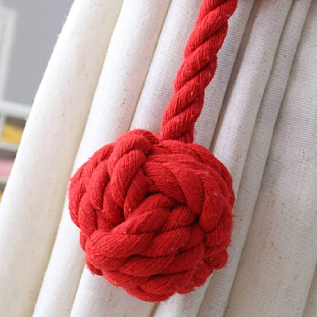 Embrasses de rideaux en coton avec motif boule unique, embrasses décoratives pour rideaux et rideaux, idéales pour la décoration de la maison