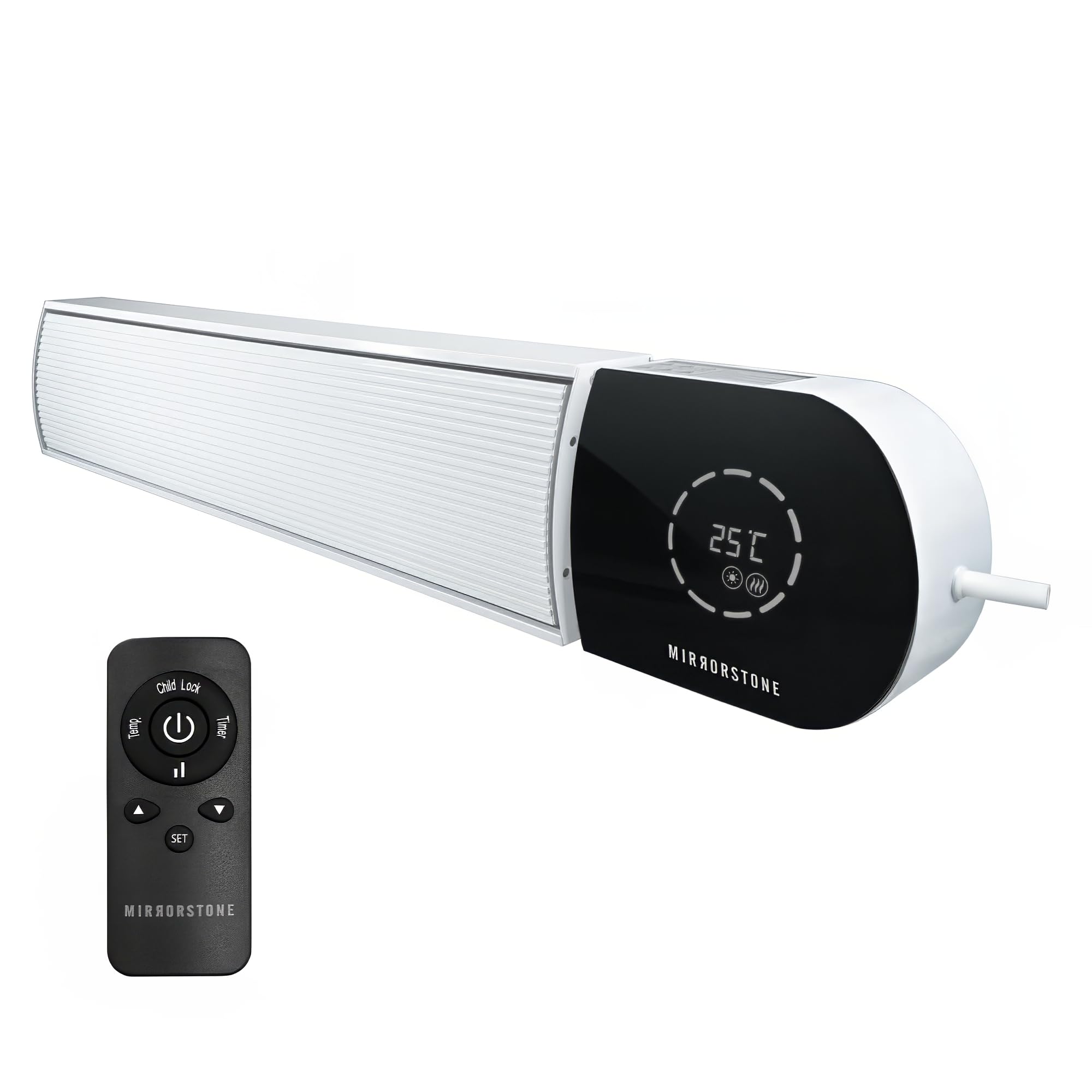 Ionis 1200W White Wi-Fi Remote Controllable Infrared Bar Heater