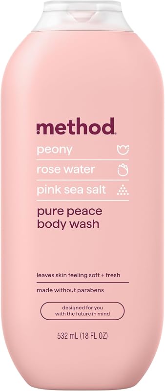 Method Body Wash, Pure Peace, Paraben and Phthalate Free, 18 oz (Pack of 1)