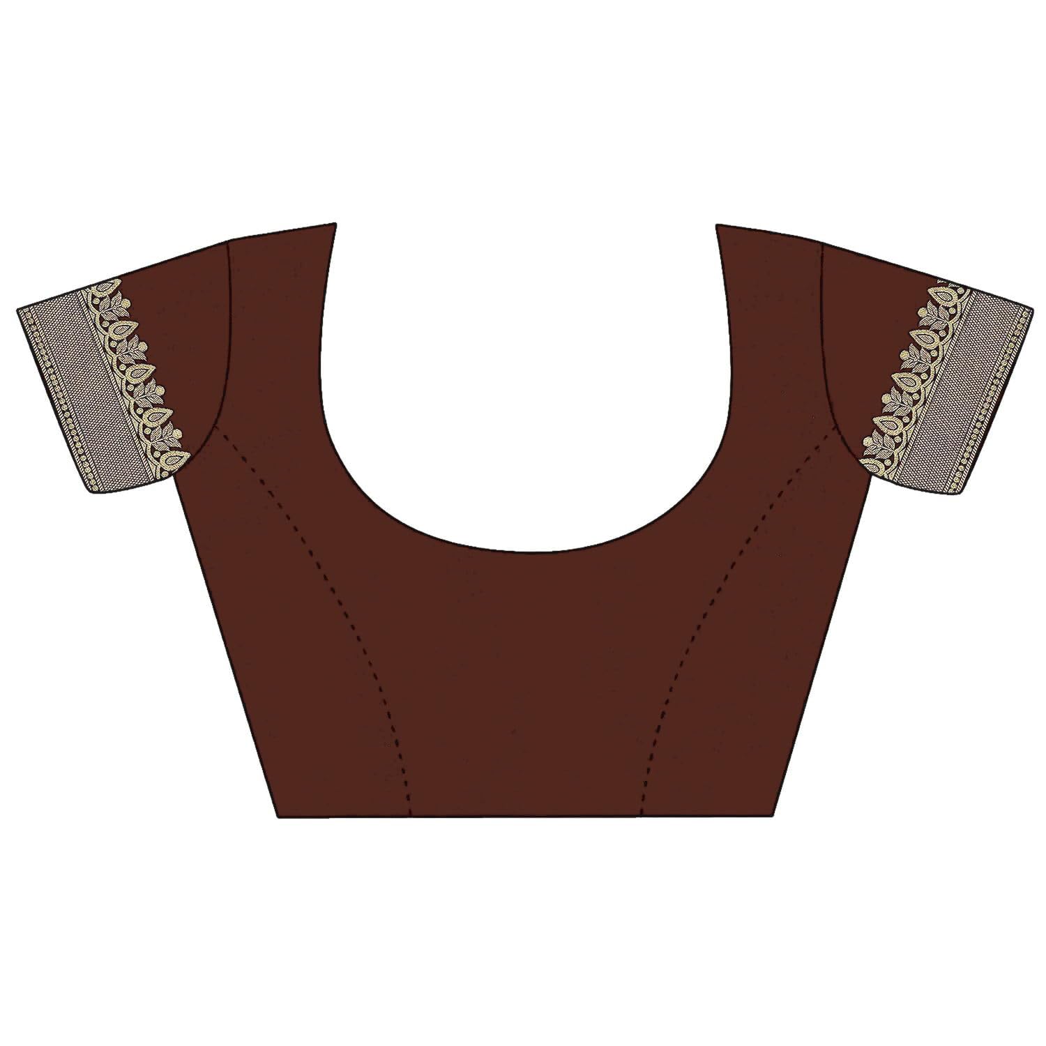 Yashika Women's Trendy Banarasi Kanjivaram Navy Color Art Silk Saree with Blouse Material - Image 6