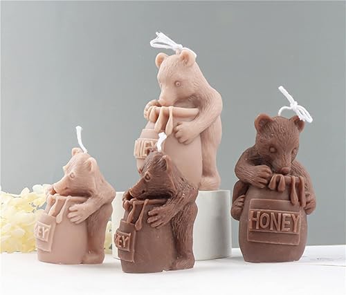 Miniatura 6 de appuivbt Molde de silicona para velas de oso 3D para hacer velas molde de resina para velas molde de fundición epoxi molde de jabón para bricolaje