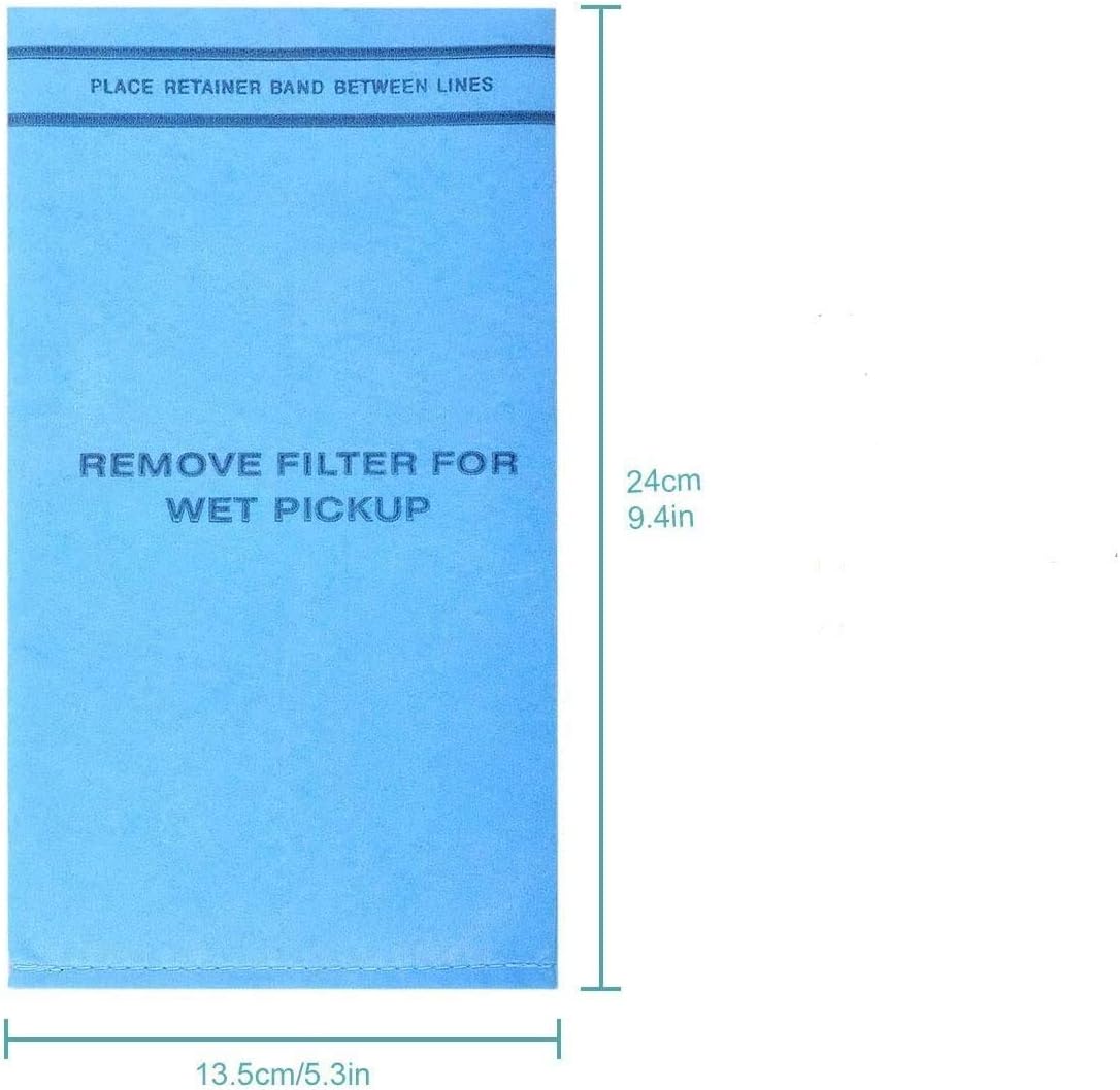 Dimensions of the Keepow wet dry vac filter bag: 11.81 x 7.48 x 0.59 inches