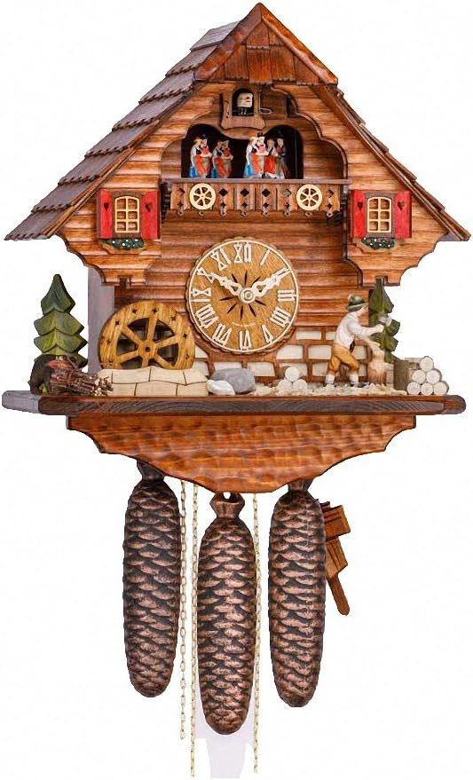 Cuckoo Clock Black Forest house with moving beer drinker KA 3744/8 EX