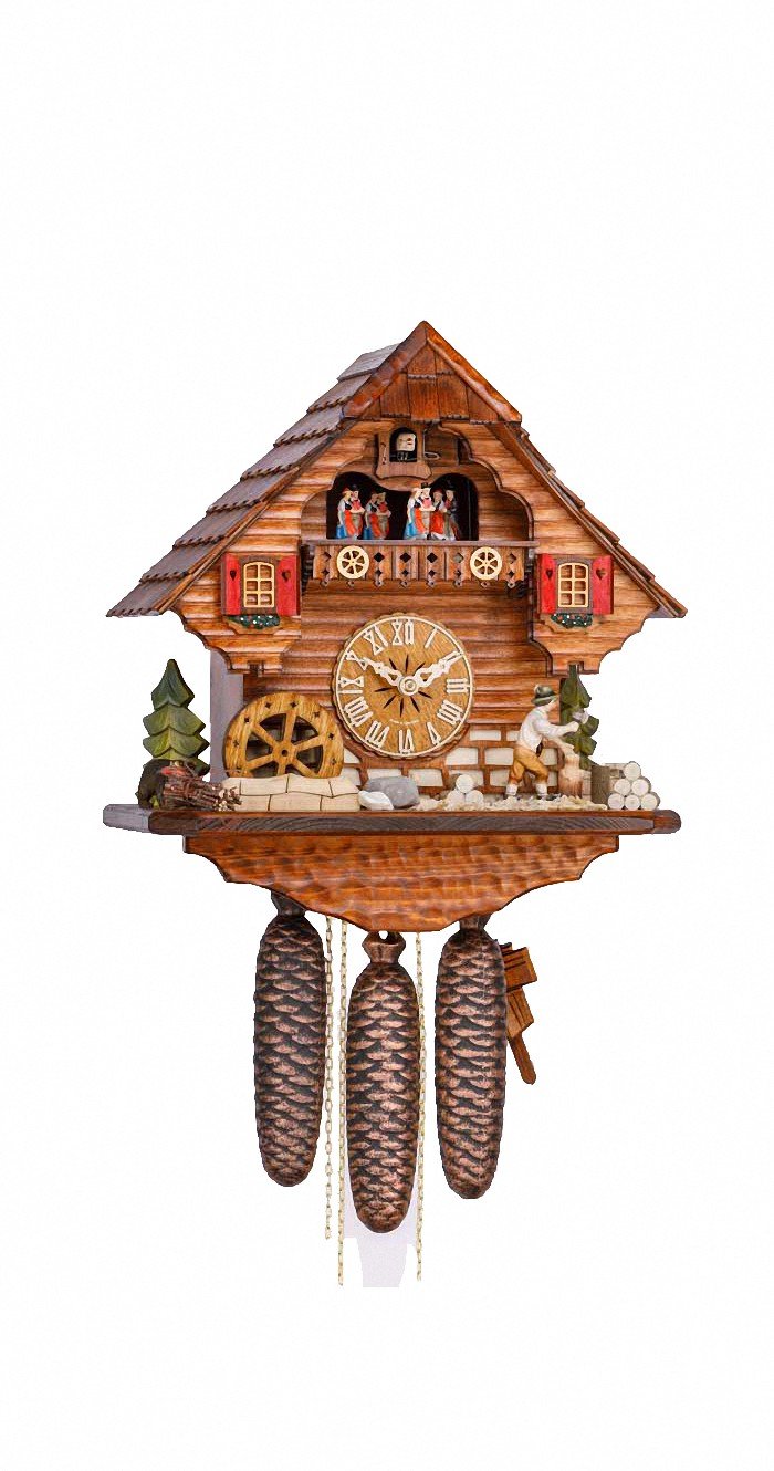 Cuckoo Clock Black Forest house with moving beer drinker KA 3744/8 EX