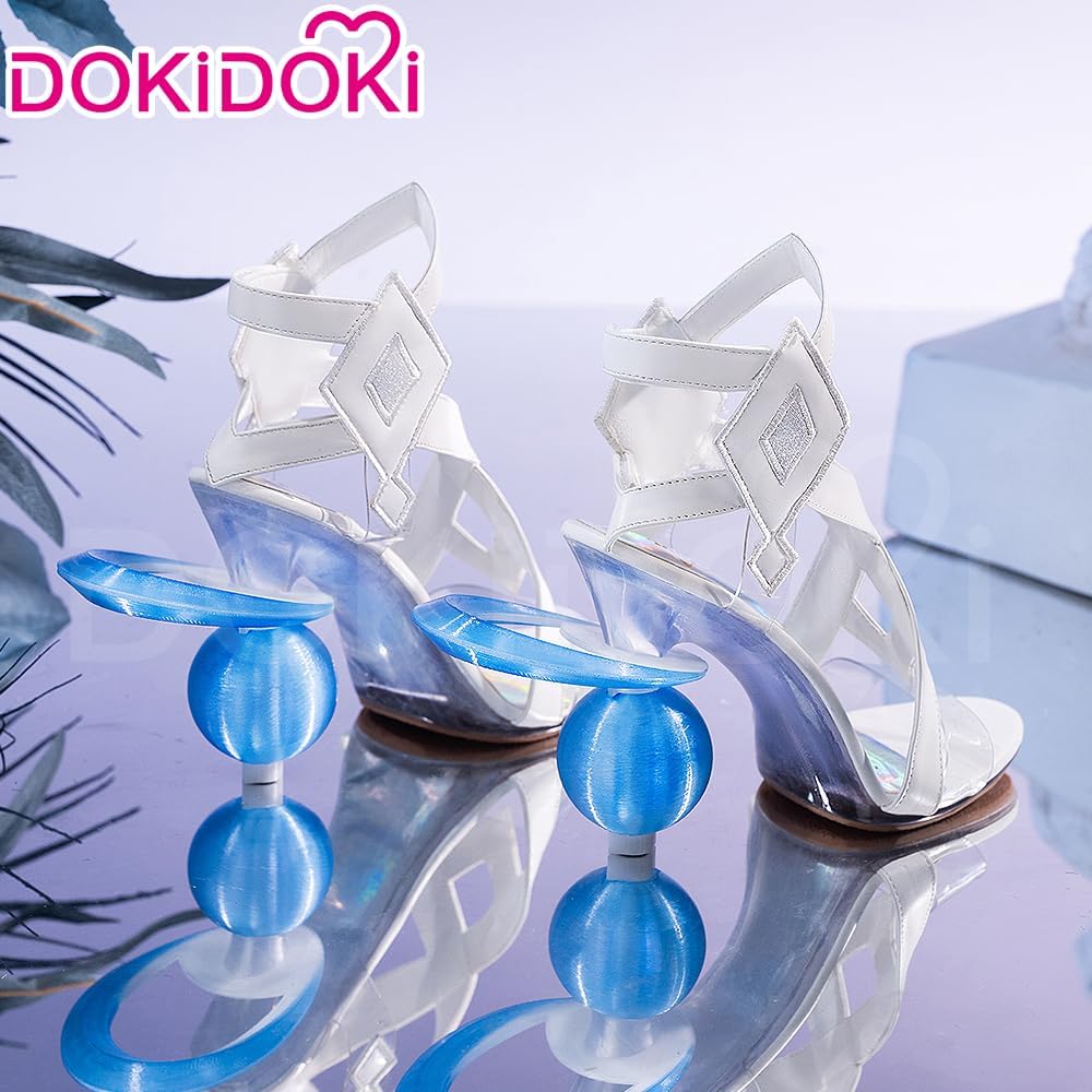 KIRA KIRA Genshin Columbina Cosplay Shoes Luminous Doki Columbina Shoes for Halloween Cosplay Song of The Welkin Moon